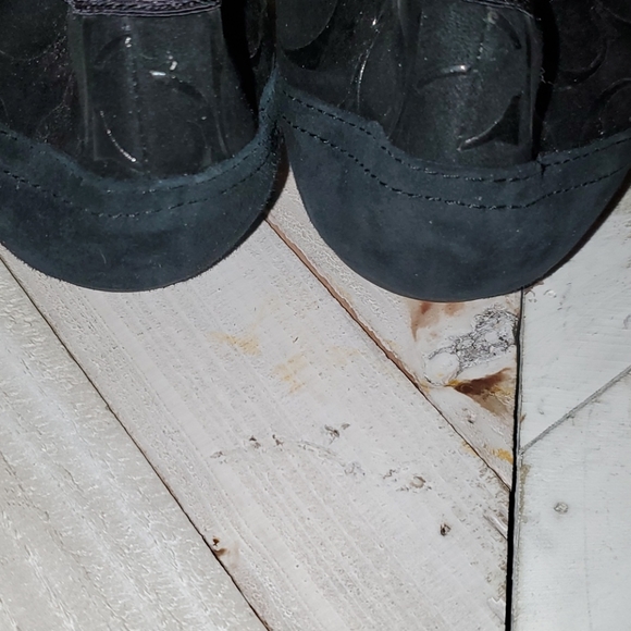 Coach Size 7 B Aria Black Leather Flats - Picture 6 of 8